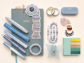 Sage Blue Stationery Set – Aesthetic Desk Kit