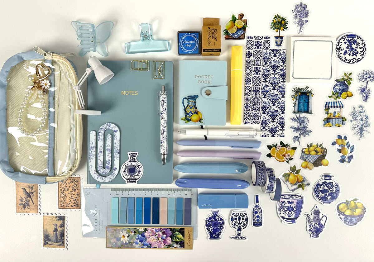 Updated Porcelain Style Stationery Box 💙🍋