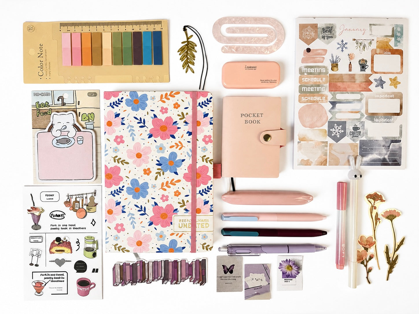 Pink Planning Set-Aesthetic stationery 📔🖊️