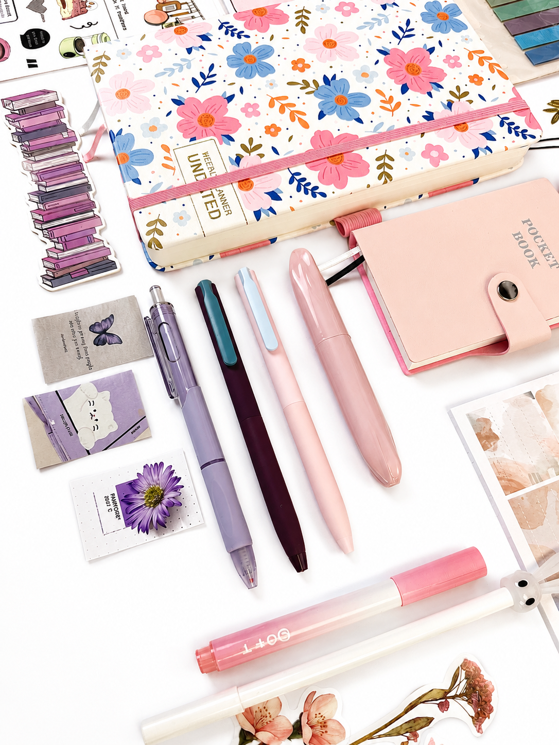 Pink Planning Set-Aesthetic stationery 📔🖊️
