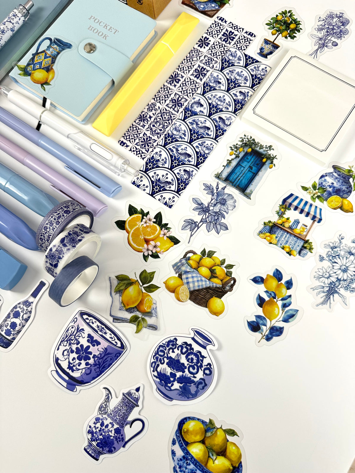 Updated Porcelain Style Stationery Box 💙🍋
