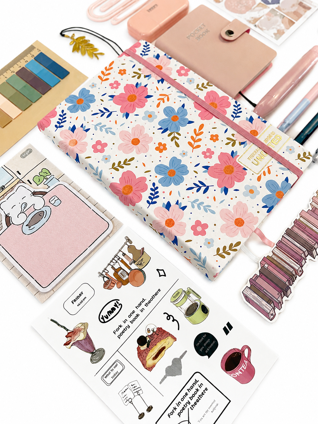 Pink Planning Set-Aesthetic stationery 📔🖊️