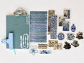 Vintage Blue Stationery Set-Aesthetic Desk kit
