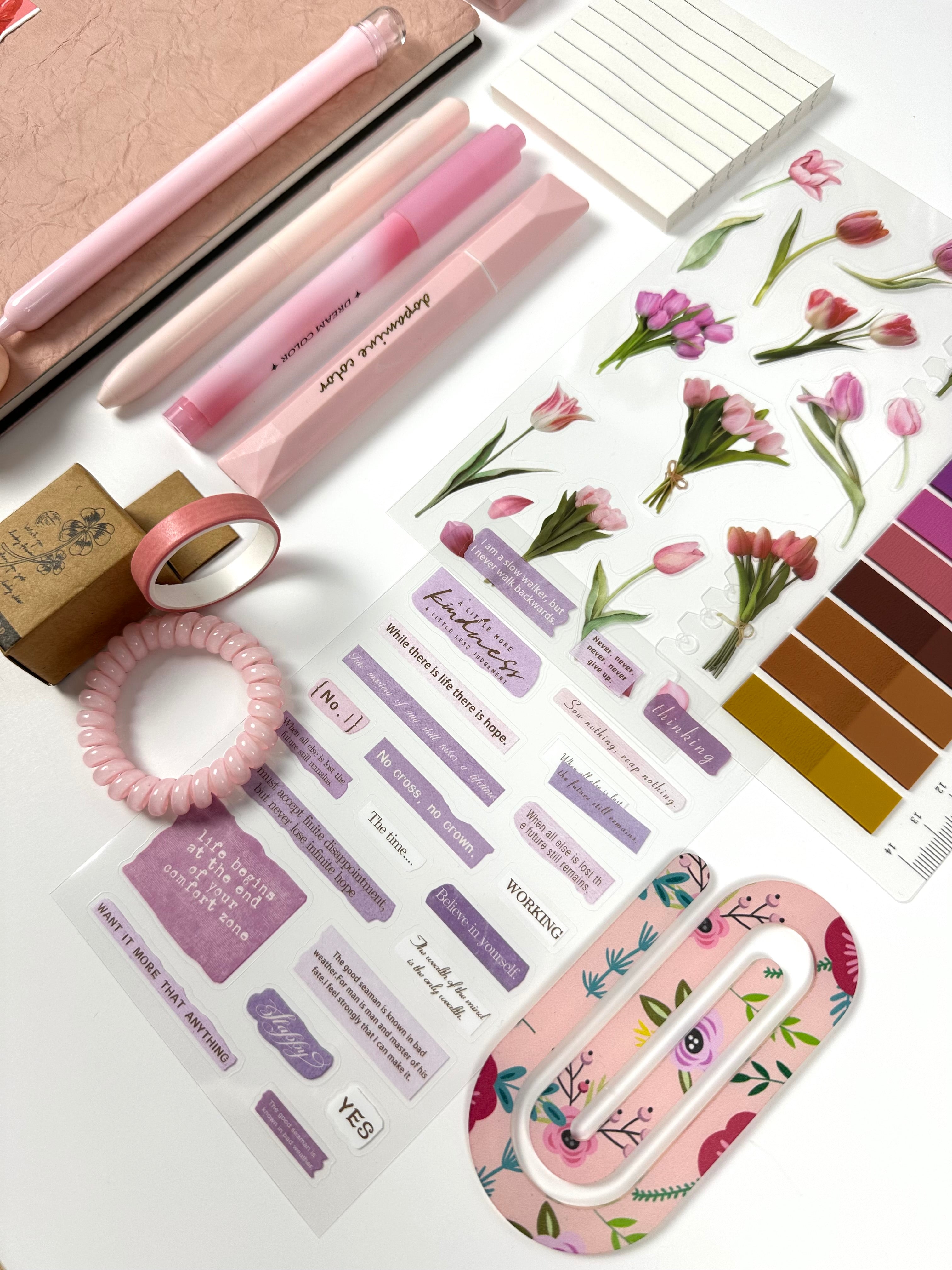 🌷 Blush Tulip Stationery Box