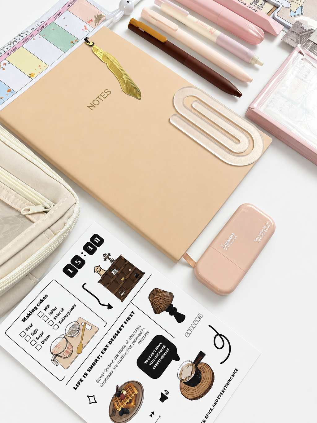 Blush Study Stationery Box 🌸