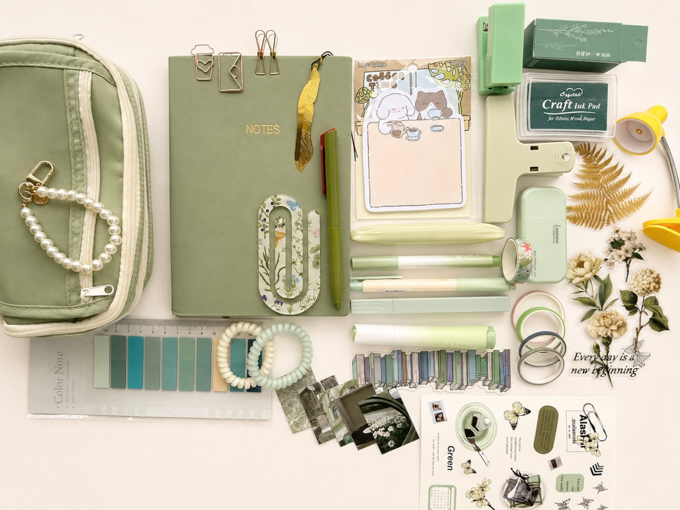 Cozy Green Stationery Bundle
