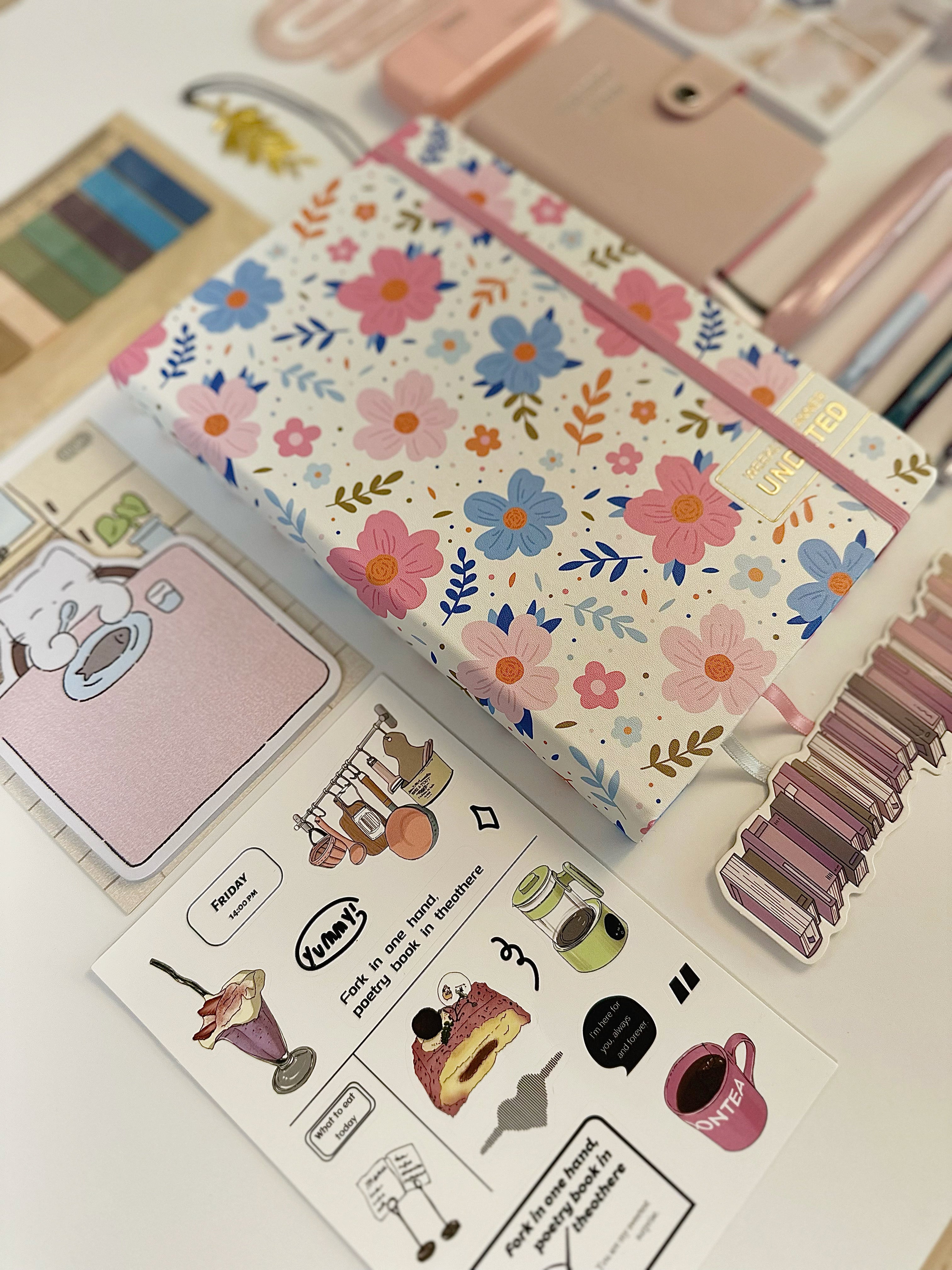 Pink Planning Set-Aesthetic stationery 📔🖊️