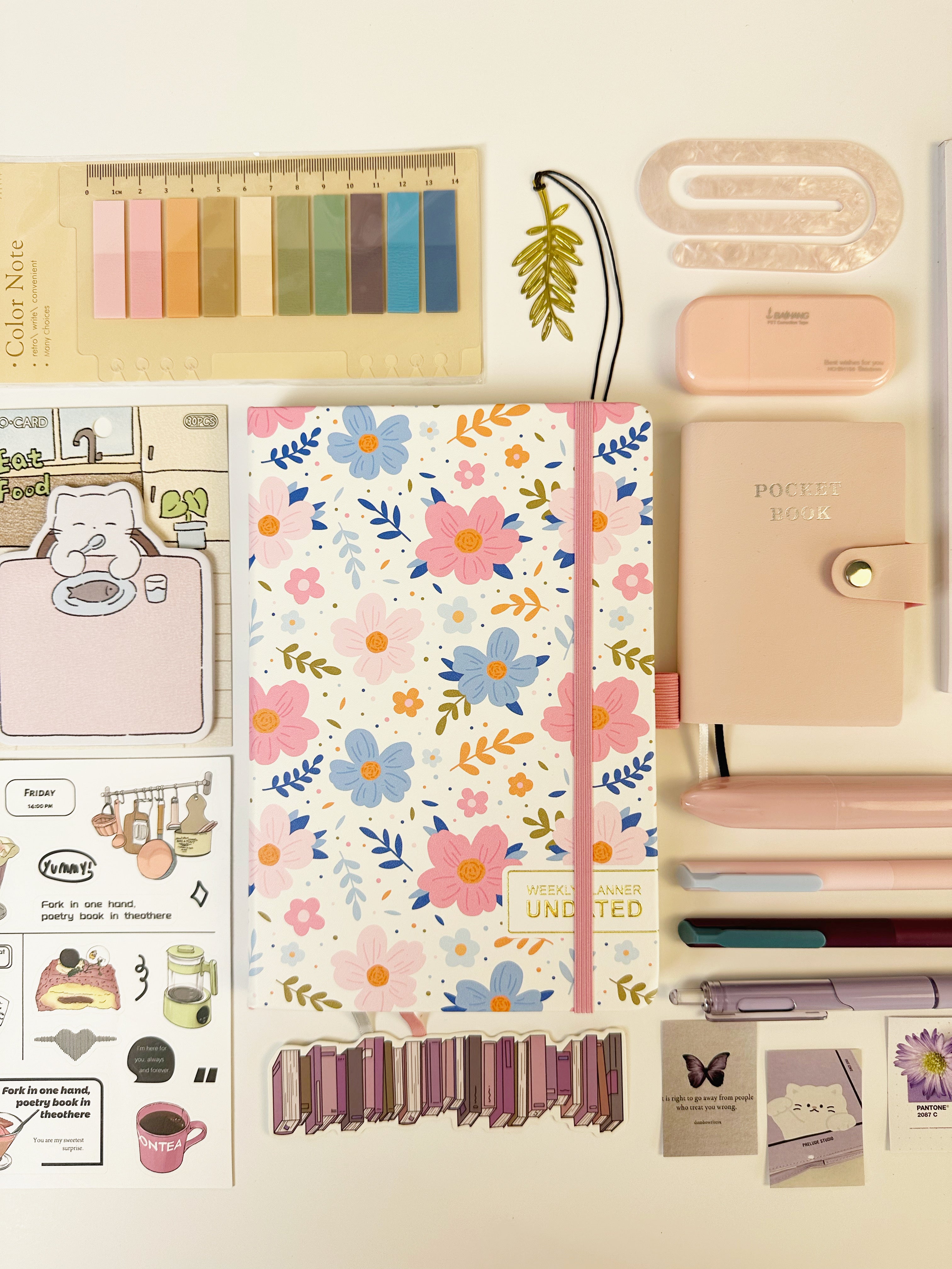 Pink Planning Set-Aesthetic stationery 📔🖊️
