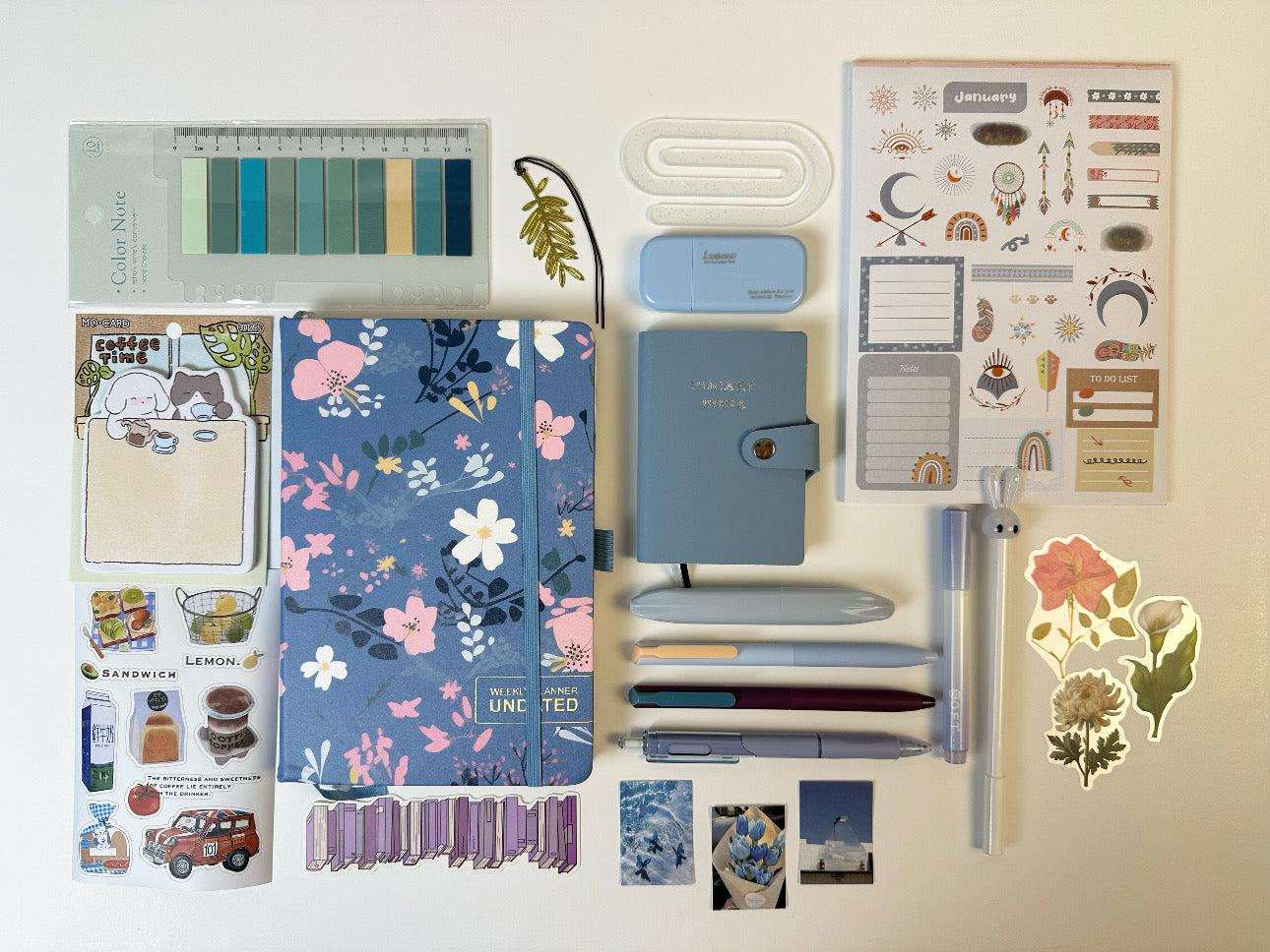 Blue Planning Set-Aesthetic stationery 📘🖌️