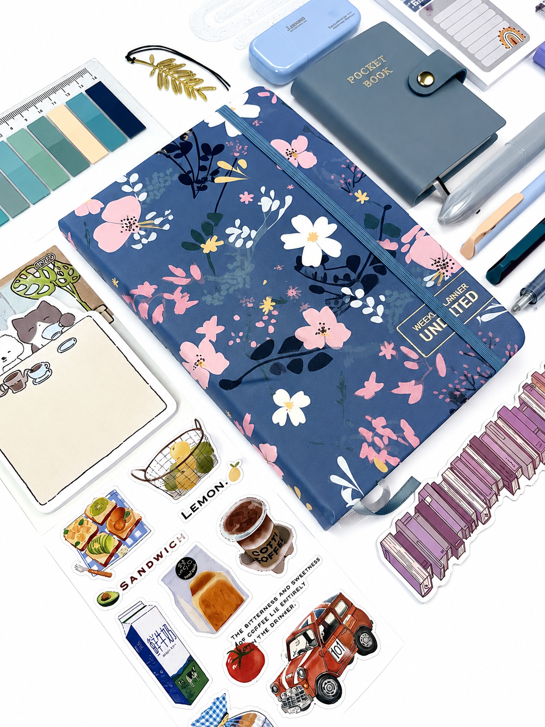 Blue Planning Set-Aesthetic stationery 📘🖌️